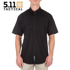 NWT 5.11 Tactical Short Sleeve Black Shirt Security Work Uniform 71152 L